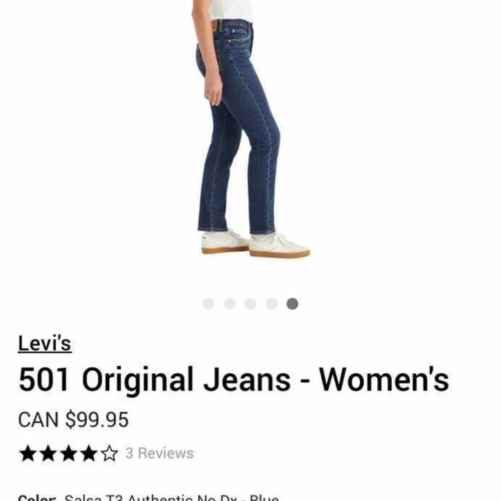 Levi's Women's Straight-Leg Jeans — Dark Blue Denim